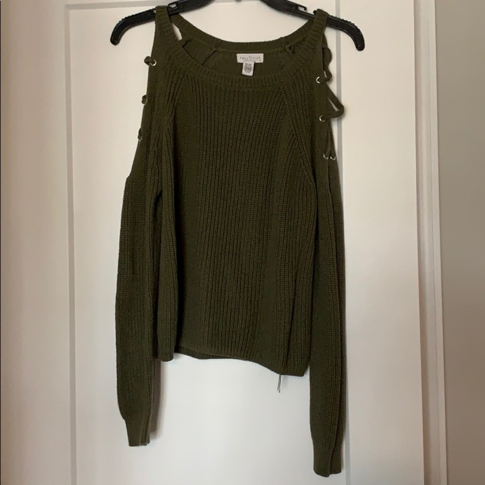 Cold shoulder sweater